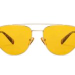Gold Full Rim Aviator Sunglasses
